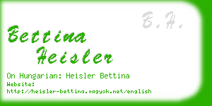 bettina heisler business card